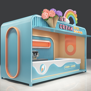 Ngoài trời cà phê kiosk tích hợp <span class=keywords><strong>container</strong></span> nhà thương mại điện thoại di động bán hàng kiốt bán lẻ truy cập cửa hàng bong bóng trà thực phẩm kiosk - Product Image 5