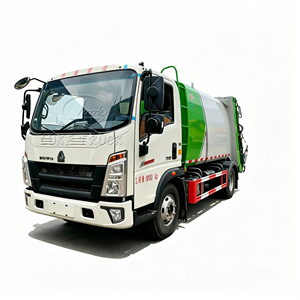Camion compacteur de déchets Sinotruk Howo 8cbm, camion collecteur de déchets hydraulique avec mécanisme de levage de conteneur - Product Image 2