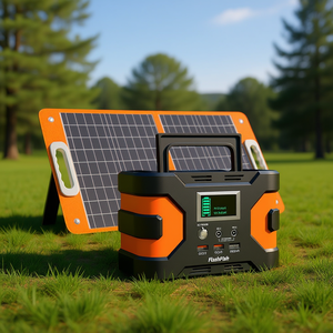 Station d'alimentation portable FlashFish 200W 166Wh 45000mAh avec chargeur solaire pliable 60W pour utilisation en extérieur - Product Image 2