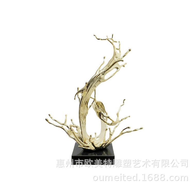 Cast aluminum, electroplated gold, 540x270x760MM (small size)