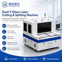 Machine de découpe et de fendage laser automatique de précision pour verre, double station de travail en Y, vision CCD, 30W 200W