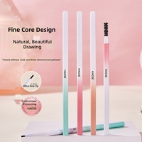 Crayon à sourcils double embout ultra-fin 1,2 mm certifié Halal BPOM, végétalien, à base de plantes, longue tenue, pour sourcils naturels et volumineux, marque privée