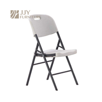 JJY-ZDY-C006 chaise pliante blanche robuste de HDPE pour l'option en gros empilable portative d'événements extérieurs