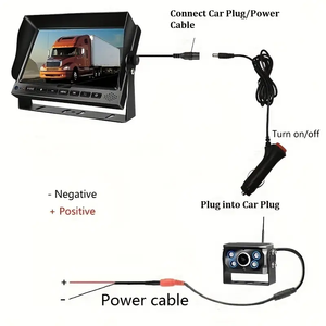 4CHWireless Backup <b>Camera</b> 7 Inch Monitor Digital Wireless, 720P DVR System Car Reversing Wireless YB-N-Wireless-4 Wireless Backu - Product Image 2