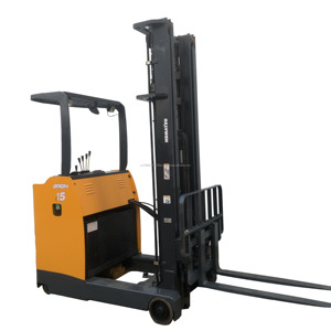 Battery-Powered Forklift for Restaurants Machinery Repair for Komatsu 1.5Ton Electric Reach Truck New <b>Stand</b>-On Three-Stage Mast - Product Image 1
