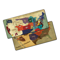 Tapis de souris de jeu de surface en tissu lisse de grande taille imprimé personnalisé Rectangle Design vintage bureau travail carte du monde XXL tapis de souris