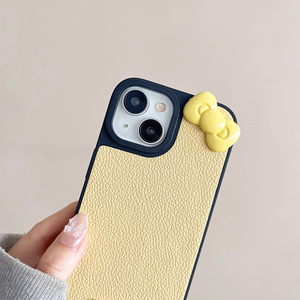 Custodia in Pelle con Fiocco per <span class=keywords><strong>iPhone</strong></span> 16 Pro Max, <span class=keywords><strong>Cover</strong></span> <span class=keywords><strong>Protettiva</strong></span> Semplice in Silicone per <span class=keywords><strong>iPhone</strong></span> 14, 15 Plus, 13, 12, 11, Xsmax, <span class=keywords><strong>Xr</strong></span>, 17 - Product Image 4