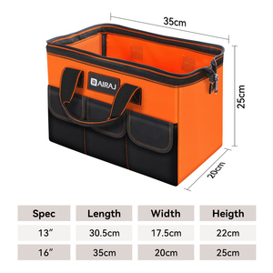 Bolsa Organizadora de Herramientas Airaj Personalizada con Logotipo, Resistente, de Lona Oxford de 13 Pulgadas, Impermeable, para Electricistas y Carpinteros - Product Image 4