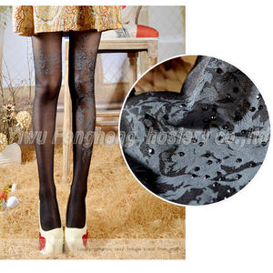 OEM Servizio Ghette Delle Donne 2020 Stampa Digitale Nero Pipistrello paisley del tatuaggio stampato calza - Product Image 4