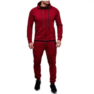 Hot Sale Customized Mens'S Fitness Sports Suits Hoodie And Jogger Set Training And Jogging Wear Two Piece Sweat Suits Tracksuit