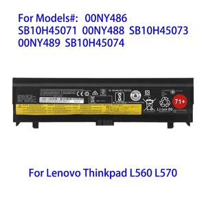 Batterie d'ordinateur portable de qualité 00NY486 SB10H45071 pour <span class=keywords><strong>Lenovo</strong></span> Thinkpad L560 <span class=keywords><strong>L570</strong></span> 10.8V 48WH batterie pour ordinateur portable 71 + - Product Image 2