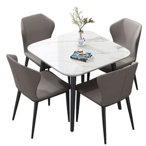 Mesa <span class=keywords><strong>de</strong></span> <span class=keywords><strong>Comedor</strong></span> Cuadrada <span class=keywords><strong>de</strong></span> Diseño Moderno y Sencillo, Mesa <span class=keywords><strong>de</strong></span> Piedra Cuadrada con Tablero <span class=keywords><strong>de</strong></span> Roca <span class=keywords><strong>para</strong></span> Muebles <span class=keywords><strong>de</strong></span> Hogar <span class=keywords><strong>Pequeños</strong></span> <span class=keywords><strong>para</strong></span> Apartamentos - Product Image 1