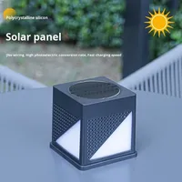 Lampe de pilier de clôture de jardin extérieure de style européen nouvelle lampe frontale de colonne solaire à LED pour l'éclairage de pilier de porte de clôture de cour