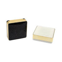 Étui de fond de teint à coussin d'air de luxe multifonctionnel à double couche magnétique carré et étui à poudre compact vide