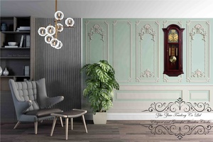 Con Lắc cổ bằng gỗ Đồng hồ treo tường Seiko Đồng hồ treo tường với con lắc và chuông kép, nâu, 21x10x4 inch - Product Image 6