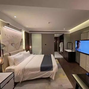 Fabricante OEM ODM de Foshan, Juego de Dormitorio Completo Personalizado, Económico y Moderno, de Madera MDF, para Hoteles Comerciales, Apartamentos AirBNB - Product Image 6