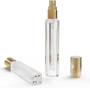 Flacon de parfum miniature rechargeable de 10 ml avec bouchon doré/argenté/noir, flacon vaporisateur de poche pour les voyages - Product Image 5