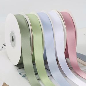 Ruban en polyester tissé double face de 2 cm, couleur unie, pour emballage cadeau, décoration de gâteaux, 100 % polyester, emballé en rouleau - Product Image 2