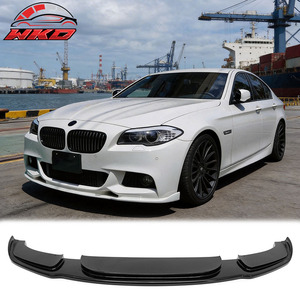 Convient pour BMW F10 Série 5 Berline 2011-2016, lèvre de pare-chocs avant style HM, noir brillant - Product Image 1