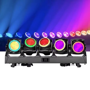 Barre <span class=keywords><strong>de</strong></span> projecteurs mobiles LED innovante 5x120W RGBW 5-en-1 avec 120 grilles <span class=keywords><strong>de</strong></span> LED RGB, faisceau hybride pixel et lumière <span class=keywords><strong>de</strong></span> lavage, DMX512/activation sonore - Product Image 4