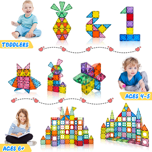 Shinlecobe Magnetspielzeug Magnetische Bausteine 32-teiliges Set für Kinder ab 3 Jahren Bauklötze für Kinder MINT-Lernspielzeug Geschenk für Jungen und Mädchen - Product Image 4