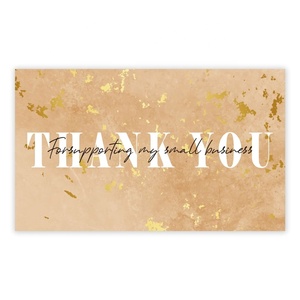 Custom Gold Foil Thank You <strong>Card</strong> Blank <strong>Note</strong> <strong>Card</strong> Personalized Thanksgiving <strong>Cards</strong> for Wedding Birthday Business Gift - Product Image 2