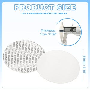 Guarnizioni Adesive Rotonde in Schiuma PS Resistenti alle Manomissioni <span class=keywords><strong>per</strong></span> Tappi in Plastica, Vetro, Barattoli e <span class=keywords><strong>Fiale</strong></span> - Product Image 2