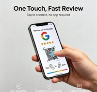 Carte NFC PVC RFID professionnelle avec puce NTAG213 13,56 MHz, étanche, pour les réseaux sociaux et l'hôtellerie - Carte de commentaires Google