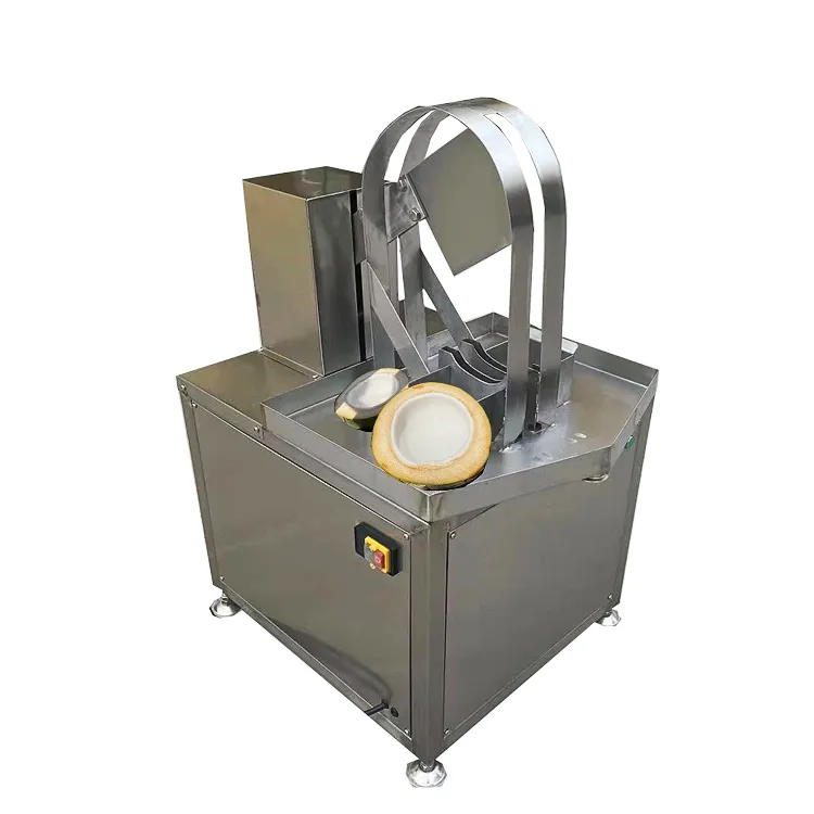 Fully automatic Intelligent Control Fresh Coconut Water Extractor / Fresh Coconut Opener Shell Cutter Half Cut Machine