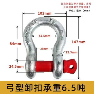 บลูวินด์ ดี ชาเคล 450 KN เมตริก คาร์บอนสตีล พร้อมสกรูคอลลาร์พิน อุปกรณ์ยกของ - Product Image 3