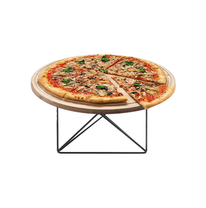 Creatifchef Supporto per <span class=keywords><strong>Pizza</strong></span> in Metallo Dorato Personalizzabile in Dimensioni e Forma, Espositore di Alta Qualità per Pizze e Torte - Product Image 1