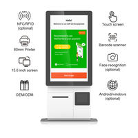 Estaciones Interactivas con Pantalla Táctil Capacitiva, Kiosco Autoservicio Todo en Uno para Restaurantes con CPU Intel I5 y Sistema Operativo Windows/Android
