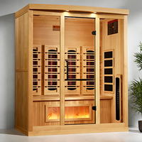 Sauna Interior de Infrarrojos Lejanos para el Cuidado de la Salud, Nuevo Diseño, Terapia de Luz Roja, Sauna de Madera para Hotel, Uso Doméstico o Centro de Fitness