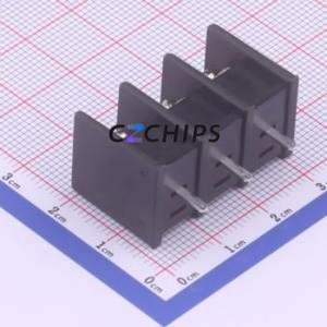 WJ45C-B-9.5-3P Barrier Terminal Block Through hole Component (THT),P=9.5mm Connector Two Sides 9.5mm 1x3P Straight Pin - Product Image 2