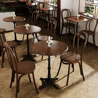 JP chaise nordique vintage en grain de chêne rouge naturel base sculptée plateau supplémentaire café chaise à café meubles de Table