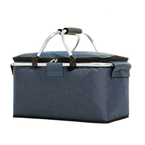<span class=keywords><strong>Cesta</strong></span> de <span class=keywords><strong>Picnic</strong></span> Plegable para Exteriores, Bolsas de Almacenamiento de Alimentos para <span class=keywords><strong>Picnic</strong></span>, Bolsa de Almuerzo Aislada, Caja de Almacenamiento, <span class=keywords><strong>Cesta</strong></span> de <span class=keywords><strong>Picnic</strong></span> Personalizada para Camping - Product Image 1
