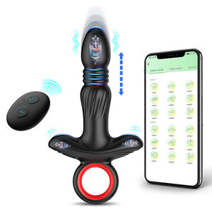 Echter Stoßender Anal-Vibrator Sexspielzeug Butt Plugs Mit Fernbedienung 8 Stoß- 8 Vibrationsmodi Prostata-Massagegerät Vibrierender Butt - Product Image 1