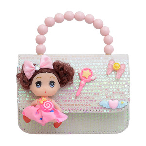 Neues Produkt Mädchen Schöne Handtaschen Damen Günstige Schulter Kleine Taschen Glitter Pailletten Geldbörsen Für Kinder - Product Image 1