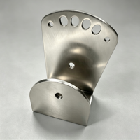 Support en U sur mesure en tôle, découpe laser, pliage, fabrication OEM, finition brossée, quincaillerie de montage en acier inoxydable