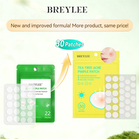 BREYLEE 30 Patchs Anti-Acné Invisibles Personnalisables Longue Durée pour Usage Quotidien sur le Visage