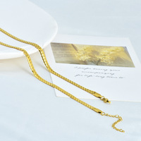 Conjunto de Collar de Cadena de Acero Inoxidable Dorado, Estilo Cable Singapur, Eslabón Figaro, Cierre de Langosta, Joyería para Hombre y Mujer, Venta al por Mayor, Personalizado OEM