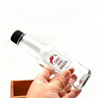 Bouteille en verre Wozzy à bouchon à vis pour sauce piquante, huile de piment, sauce soja, vinaigre – 3oz, 5oz, 8oz, 90ml, 150ml, 250ml – Meilleures ventes pour la cuisine