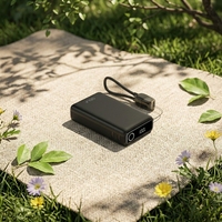 Batterie externe portable 10000 mAh avec double sortie Type C, câble intégré, affichage numérique LCD, charge rapide 20W, prix de gros