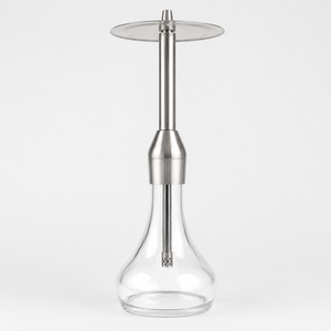 Cachimba Premium de Acero Inoxidable V2A con Base de Vidrio Grueso, Difusor Ajustable de 50cm, Manguera Única, para Lounge Bar, OEM - Product Image 3