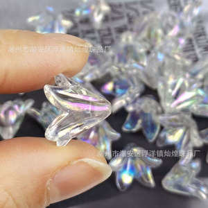 ลูกปัดดอกลิลลี่ออฟเดอะแวลลีย์ใสสีรุ้ง สำหรับทำเครื่องประดับ ขนาด 12 มม. ลูกปัดเรซิ่นคริสตัลแบบกระจาย - Product Image 3