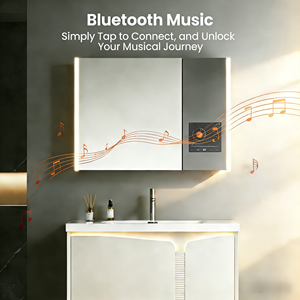 <span class=keywords><strong>Espejo</strong></span> Inteligente para Baño <span class=keywords><strong>con</strong></span> Desempañador Inteligente, Iluminación Ajustable, Música Bluetooth, 2 Puertas, Pantalla Táctil, <span class=keywords><strong>Espejo</strong></span> Mágico - Product Image 3