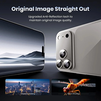 Protection d'objectif d'appareil photo en verre trempé métallique pour iPhone 17 Pro Max 17 Pro, accessoires de couverture d'objectif de téléphone avec fonction AR