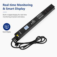 Prise PDU intelligente avec protection contre les surcharges, coque métallique personnalisée en usine, surveillance en temps réel et affichage intelligent