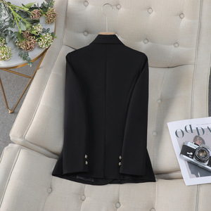 Women's Blazer Off White Solid Color Polyester Anti Wrinkle Casual Outerwear - Product Image 4