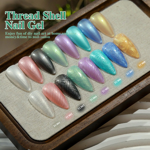 Bonne réputation Perle Couleur Constructeur Sans Shell Fil Glitter Nail Extension <span class=keywords><strong>Semi</strong></span>-<span class=keywords><strong>Permanent</strong></span> Construction Gel <span class=keywords><strong>Vernis</strong></span> - Product Image 3